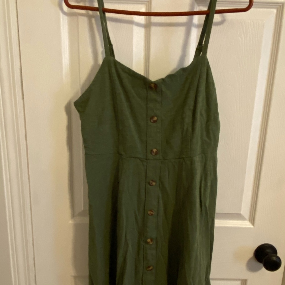 Old Navy olive green mini dress
